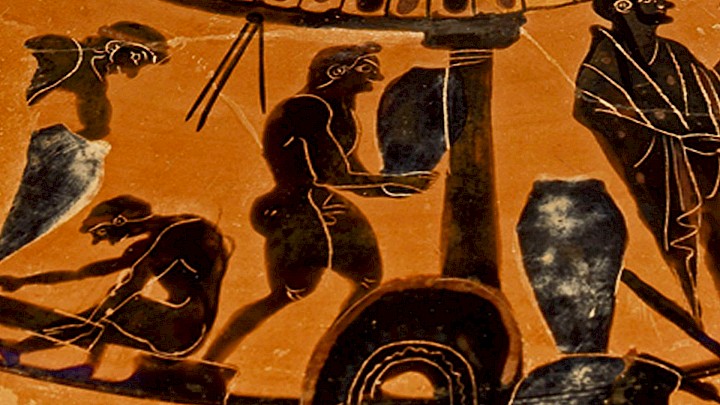 Making ancient Greek vases