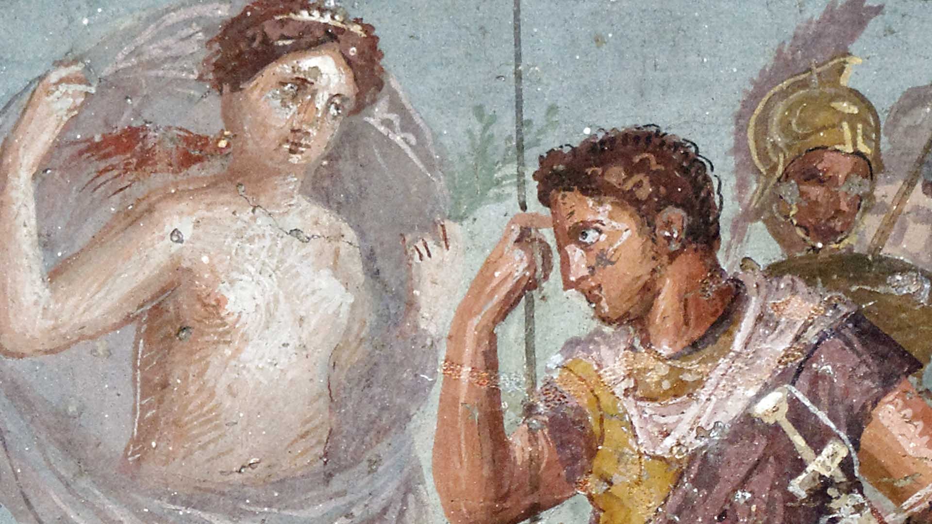 Aeneas treated by Iapyx A fresco inspired by Virgil's Aeneid