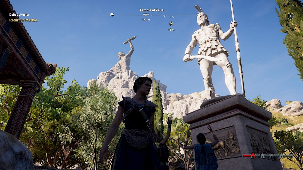 Estatua en Cefalonia, islas jónicas, ISLAS DE JON, ES DEL JUEGO ASSASSIN cr...