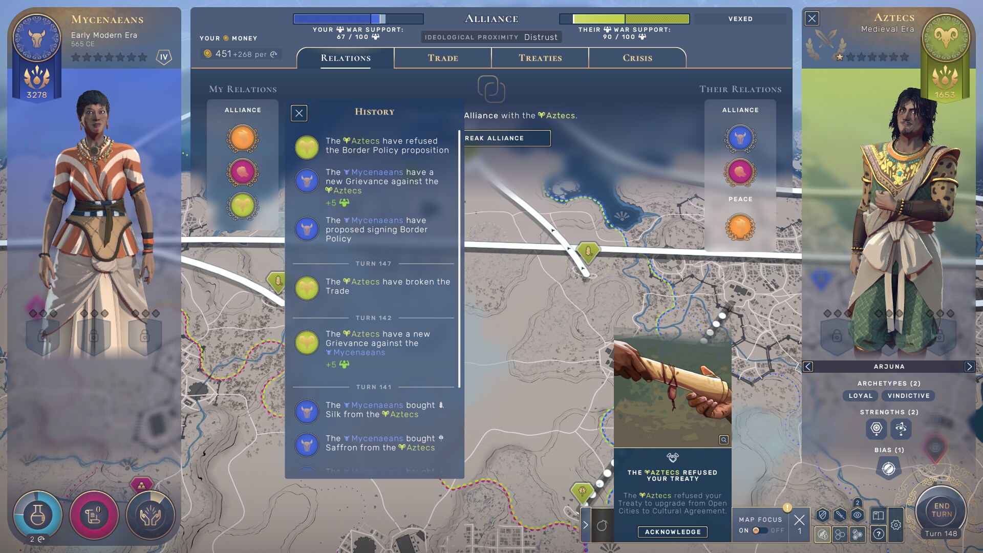 The diplomacy screen.